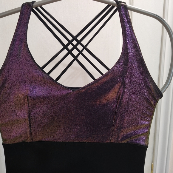 Sexy black and purple evening gown - Picture 4 of 10